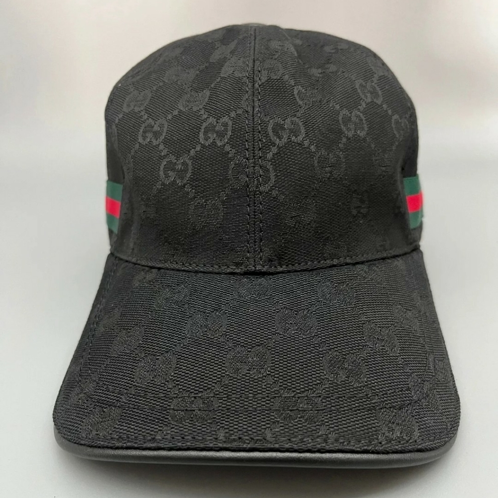 Original Gucci canvas baseball hat with web One Size Adjustable US
